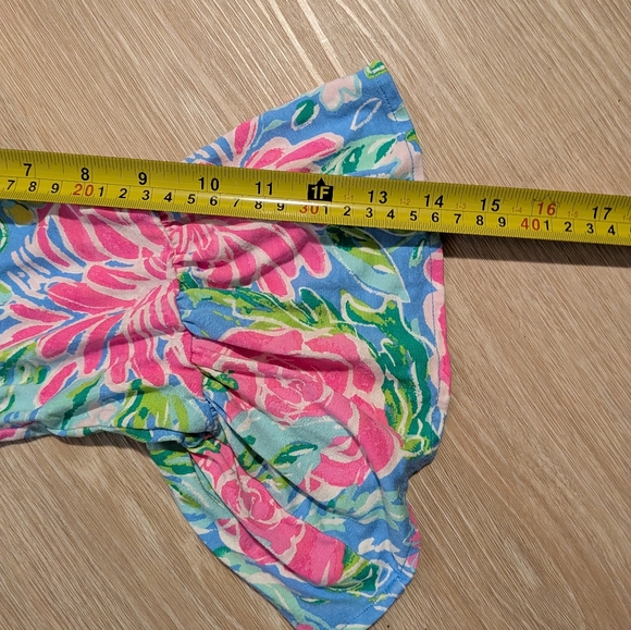 Lilly Pulitzer Kassie Wrap Ruffle Dress Women's M Blue Bunny Business Zanzibar - Picture 9 of 10